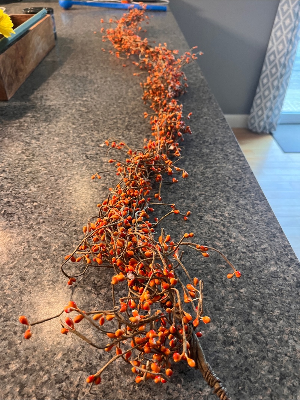 Home Holiday Orange Berry Garland - Unbranded